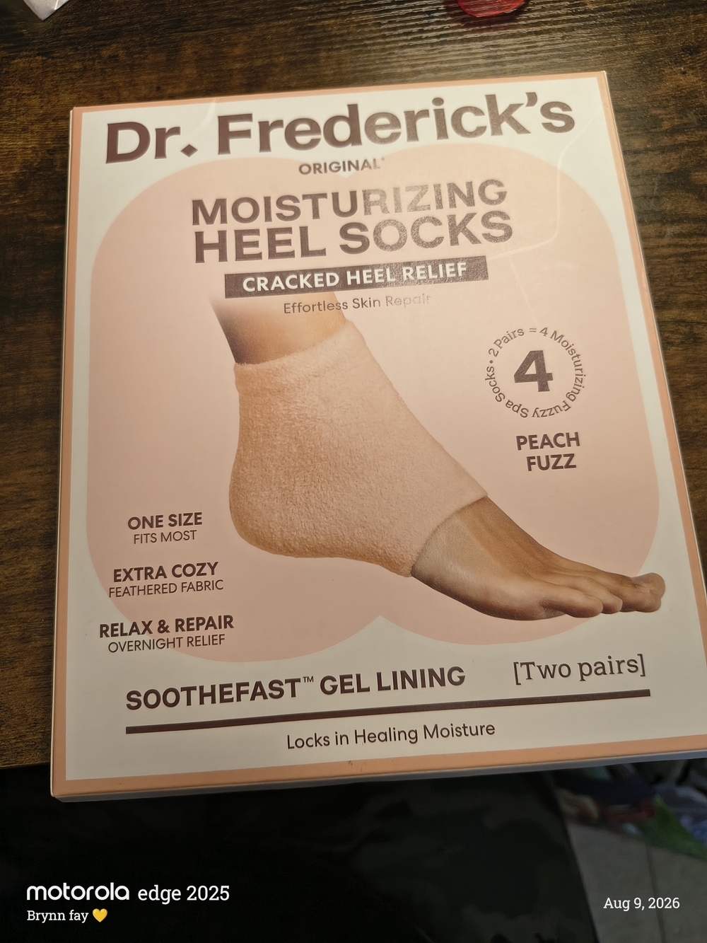 Moisturizing Heel Socks - Peach Fuzz